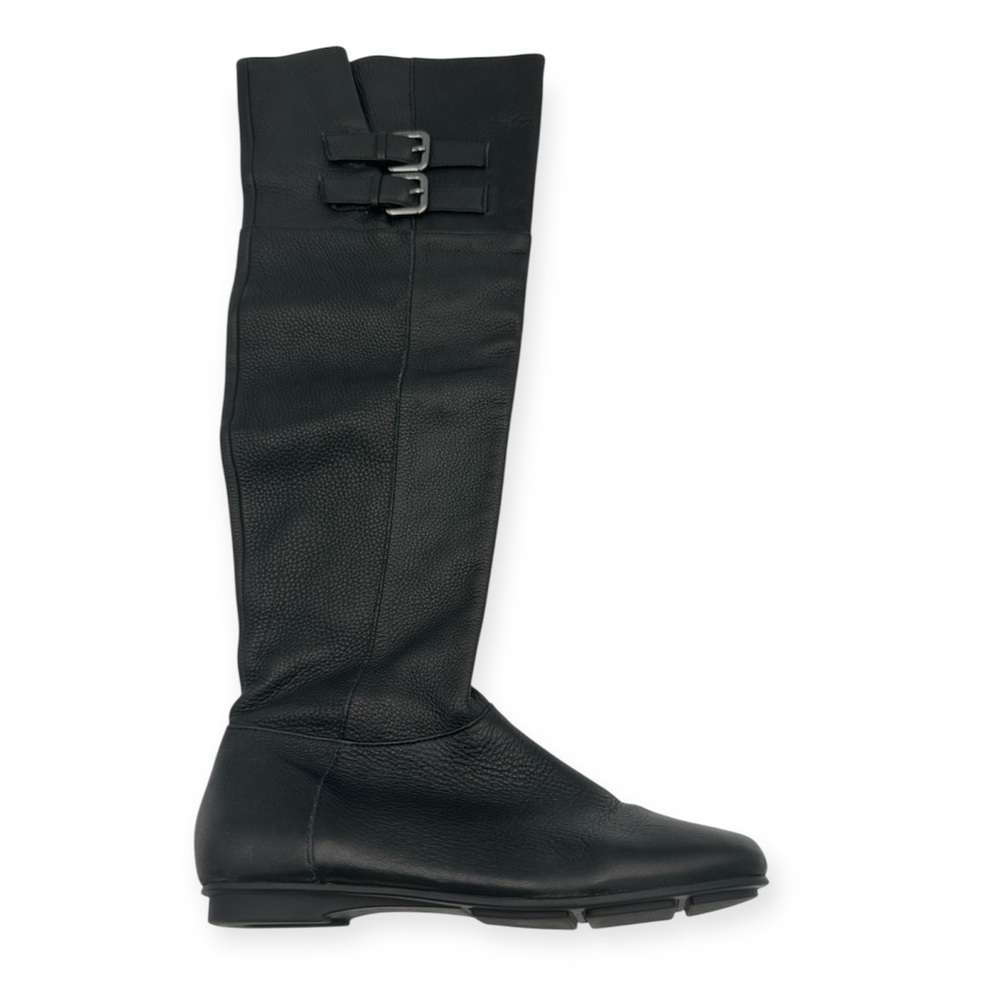 Calvin Klein Black Knee-High Leather Boots